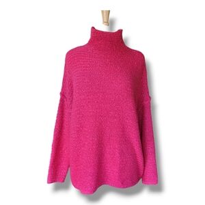 True Craft Mock Turtle Pink Cozy Sweater. Size M